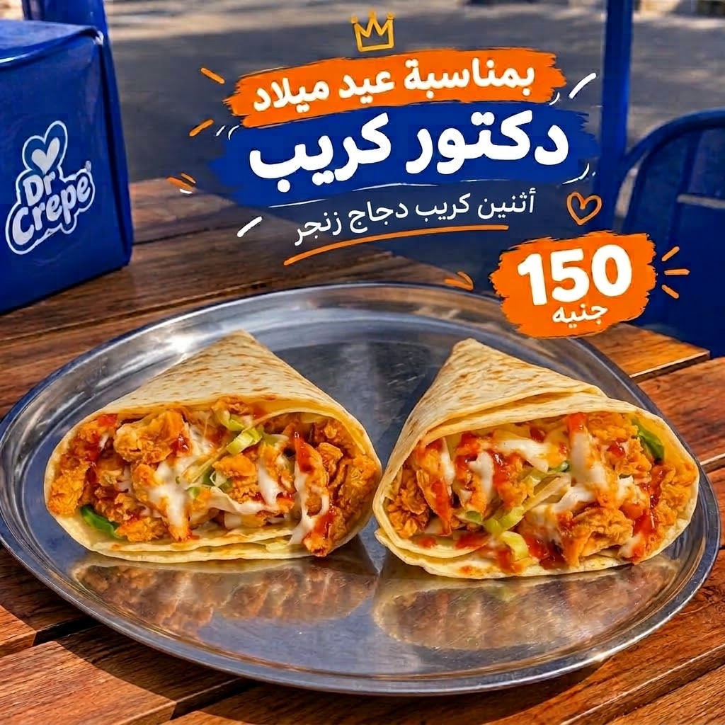 2 كريب دجاج زنجر