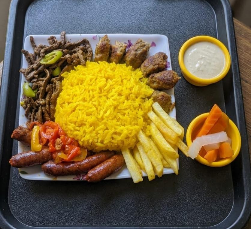 كبدة + سجق + كفتة لحمة