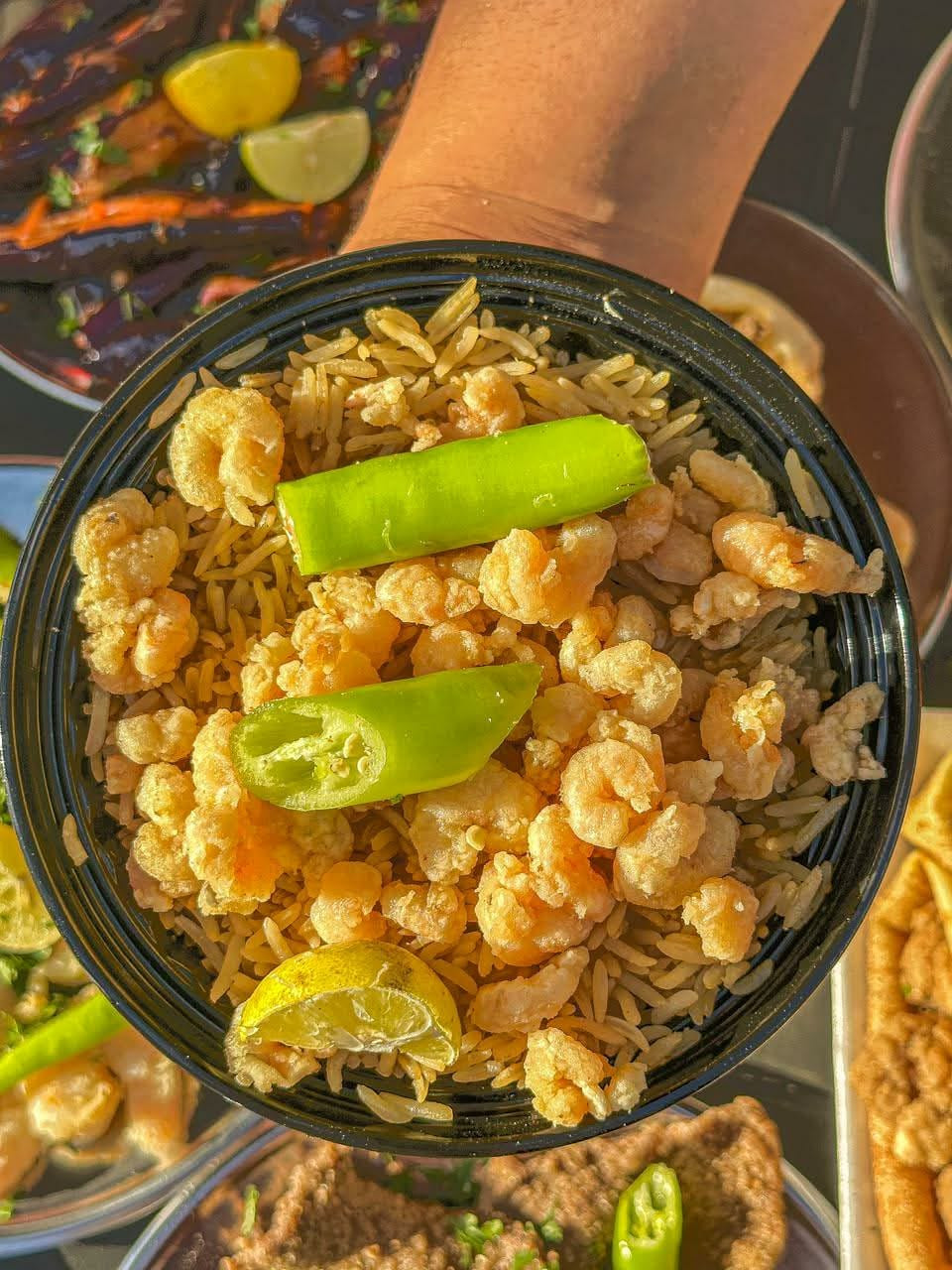 ارز بالجمبري صغير