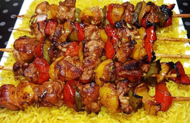 ارز شيش طاووق بصوص الباربكيو